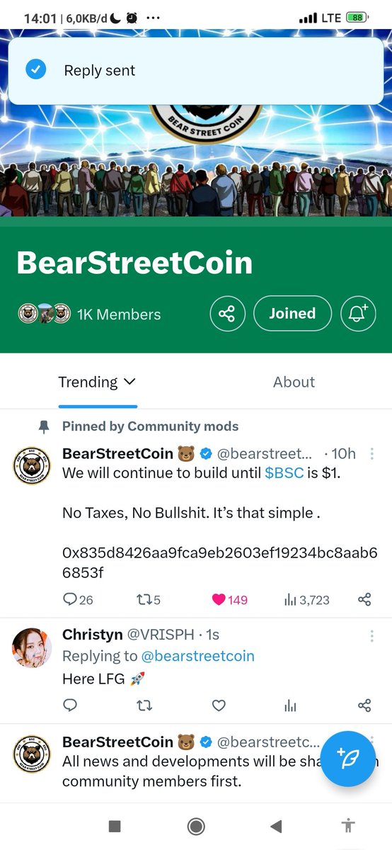 VRISPH's tweet photo. @bearstreetcoin Okay Done LFG

0x0029dE5D0C01efe3c1e2e27b0a57D1782a16B3c6

#BearStreetCoin https://t.co/MS94tSFw0i