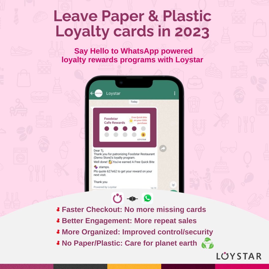 LoystarGlobal's tweet photo. Kickstart 2024  in an environmentally conscious manner - #GoGreen with our WhatsApp powered loyalty rewards program and drive more repeat sales in your business. 📲 Book a demo session - https://t.co/w0Cr13ByGR https://t.co/rpKLjgIBip