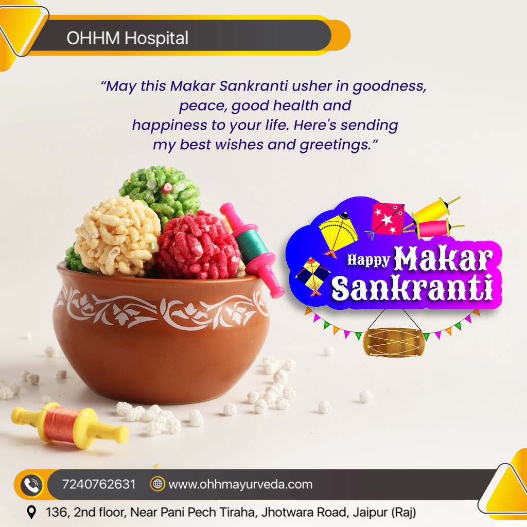 ohhmindia's tweet photo. #sankranti #makarsankranti #festival #india #lohri #kites #kitefestival #uttarayan #patang #kiteflying #kite #instagram #pongal #indianfestival #sankranthi #winter #internationalkitefestival #happymakarsankranti #fun  #happy #ohhm #ohhmhospital #ohhmayurvedahospital #OHHM  #OhHM https://t.co/74tRNdLHrY