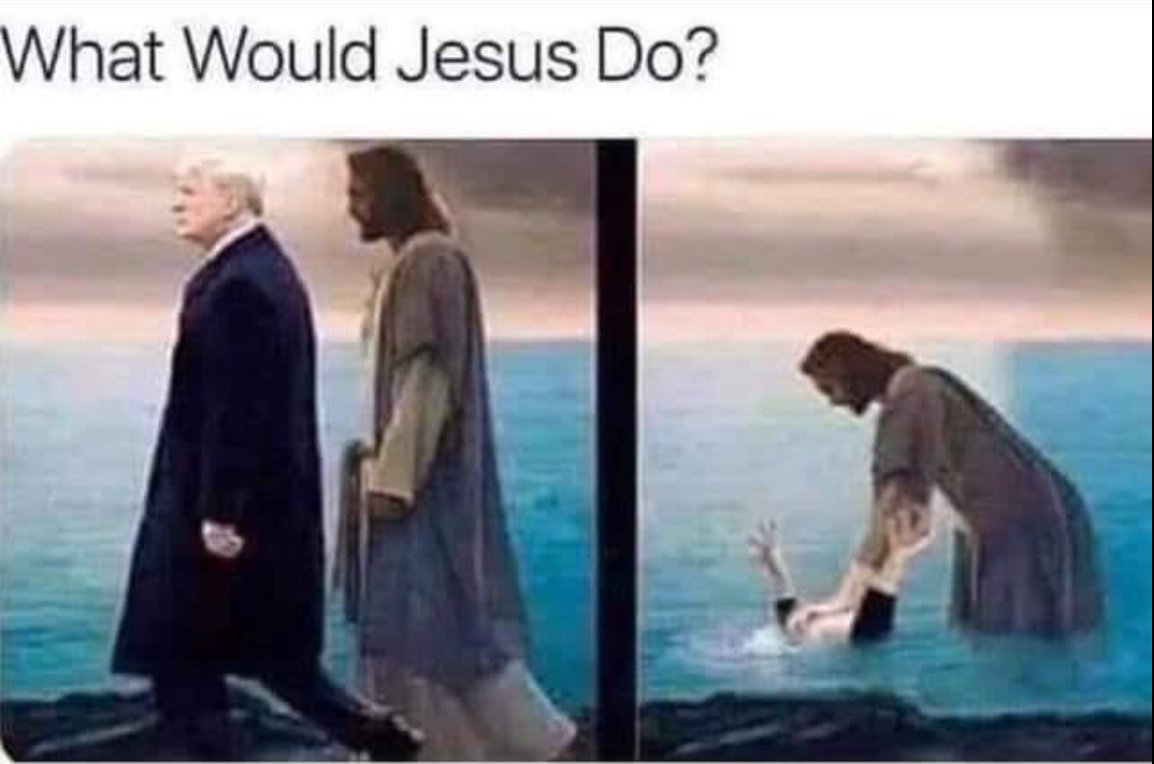 CR_1257's tweet photo. Nothing is going to save Trump. Even Jesus wants him gone. https://t.co/L2dvsigPPz