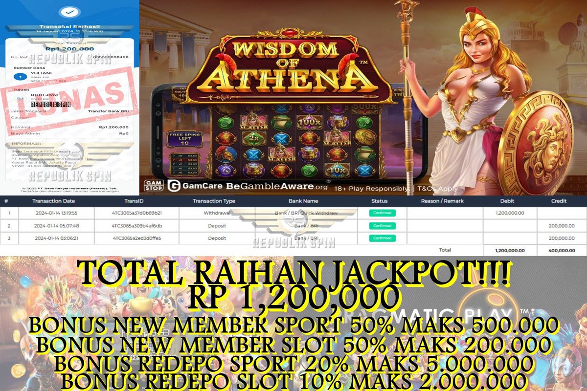 RepublikSpin's tweet photo. Selamat kepada member #Republikspin
Total Withdraw Rp. 1,200,000 
Link Daftar : https://t.co/K9Q07AnUqk

#fypシ #foryoupage #tiktokhot #TikTokライブ #viralvideo #viralmesum #bokepindo #skandalviral #seowonjeong #tiktoker18 #indoviral #viralindo  #Trending #TrendingNow #viral2024 https://t.co/qtm9DUZvxB