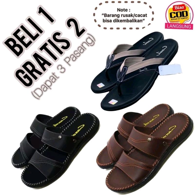 BethAllfa's tweet photo. Cek Beli 1 Gratis 3 Sandal Kulit Pria ( FREE BOX/DUS) / Buy 1 Get 3 Sandal Selop / Sandal Slop Pria / Sandal Pria Keren / Sandal Viral 2023 / Sandal Terlaris / Sandal Canwil Sandal Carvil /  Dewasa dengan harga Rp68.899. Dapatkan di Shopee sekarang! https://t.co/japWNMdeLn https://t.co/8S75qHuOkN