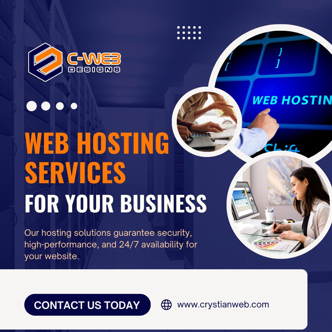 🌐 Unleash Your Website's Potential with C-Web Designs Hosting Services! 🌐

📞 Contact us today to elevate your online presence!

📱 Phone: (609) 910-2293
💻 Website: crystianweb.com
🌟 Let C-Web Designs be the catalyst for your online success! 🌟
.
.
.
#WebHosting