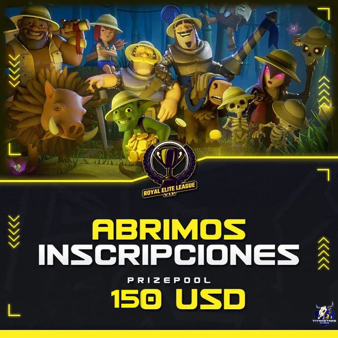 #REL |  DIVISION VIP 👑 |  SEASON 8⃣

Abrimos inscripciones para la 8VA temporada de la #RoyalEliteLeagueVIP 🏅

🎯24 EQUPOS

💰PRIZEPOOL: 150 USD 🤑

💼 100% CONFIABLES

Más información al MD📩

¡NO TE QUEDES AFUERA! ¡TE ESPERAMOS! 💪

#WeAreREL