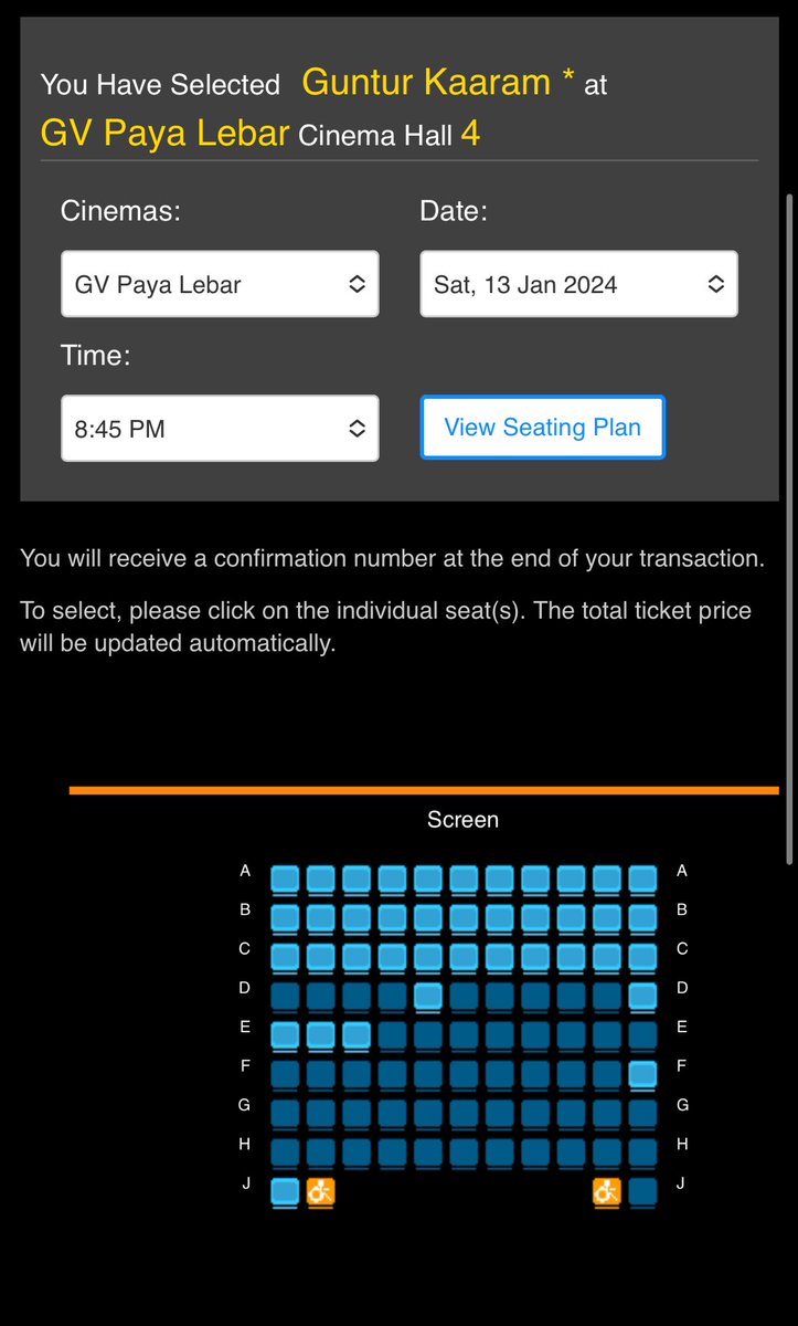 MoviesSingapore's tweet photo. #GunturKaaram - GOOD Day 2 with shows receiving 60% - 70% occupancies across Singapore 🇸🇬 

Superstar #MaheshBabu stardom 🌟 is holding the movie all over despite the mixed to negative talk !! https://t.co/AGRFWMIssR