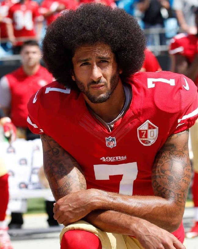 MrSpiritsRaven's tweet photo. I have not watched an #NFL game since #ColinKaepernick was #blacklisted out of the NFL for #TakingAKnee to protest the #Genocide by KKKops against #PeopleOfColor. 
I am a fan of #PatrickMahomes & the #KansasCityChiefs.
Even with Patrick having an off year they still are going to go to the 2024 #SuperBowlLVIII on February 11th.