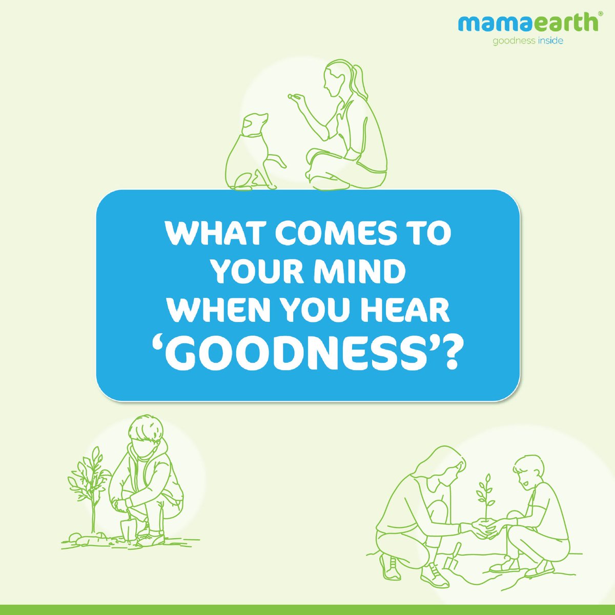 mamaearthindia's tweet photo. For every effort you make to do an act of goodness, we just wanna say…Beautiful Ho Tum! Comment and tell us what does goodness mean to you?
#Mamaearth #GoodnessInside #BeautifulInDeed #BeautifulHoTum #PlantGoodness #PlasticPositive #CrueltyFree https://t.co/SwOtziZ4KE