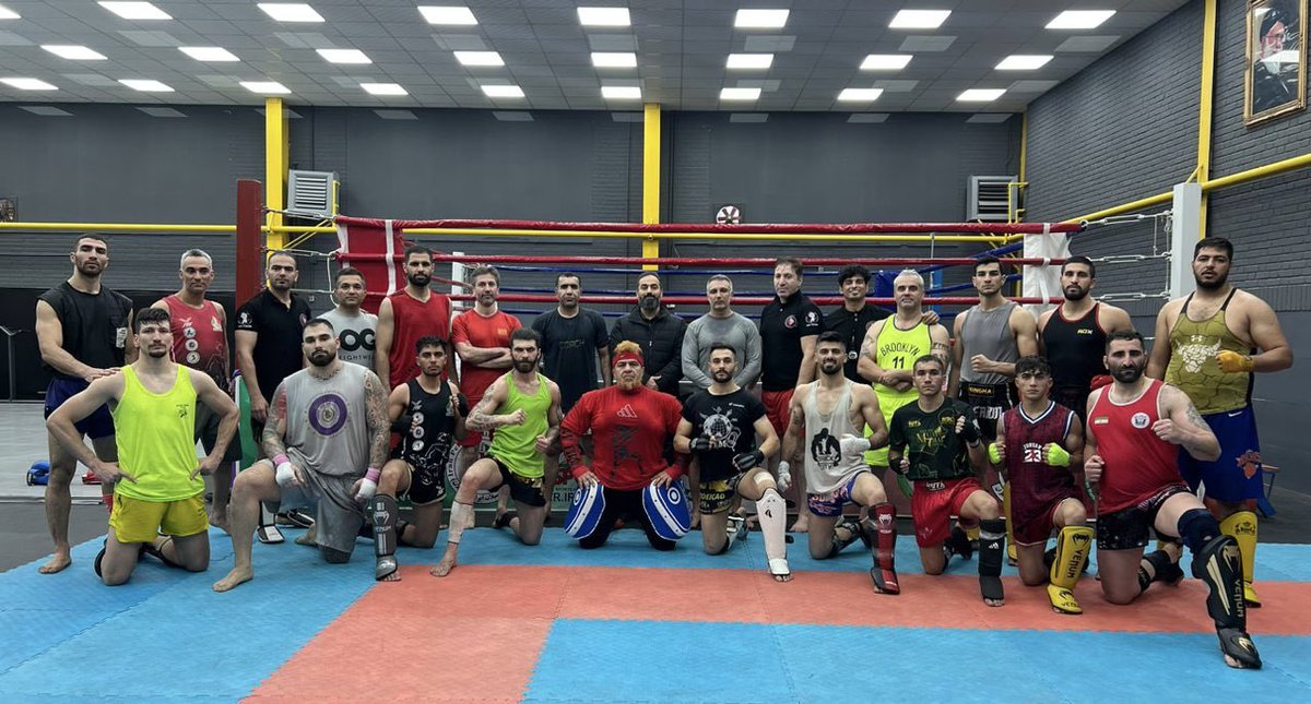 WBCMuaythai's tweet photo. 🇮🇷 Team Iran 🇮🇷 

The Iranian squad training hard in the buildup for the  #huntforgold 🏅at the WBC MuayThai World Championships as part of the upcoming 2024 Amazing MuayThai World Festival at Bangkok’s Lumpinee Boxing Stadium from February 2-5. https://t.co/duarluEhDw
