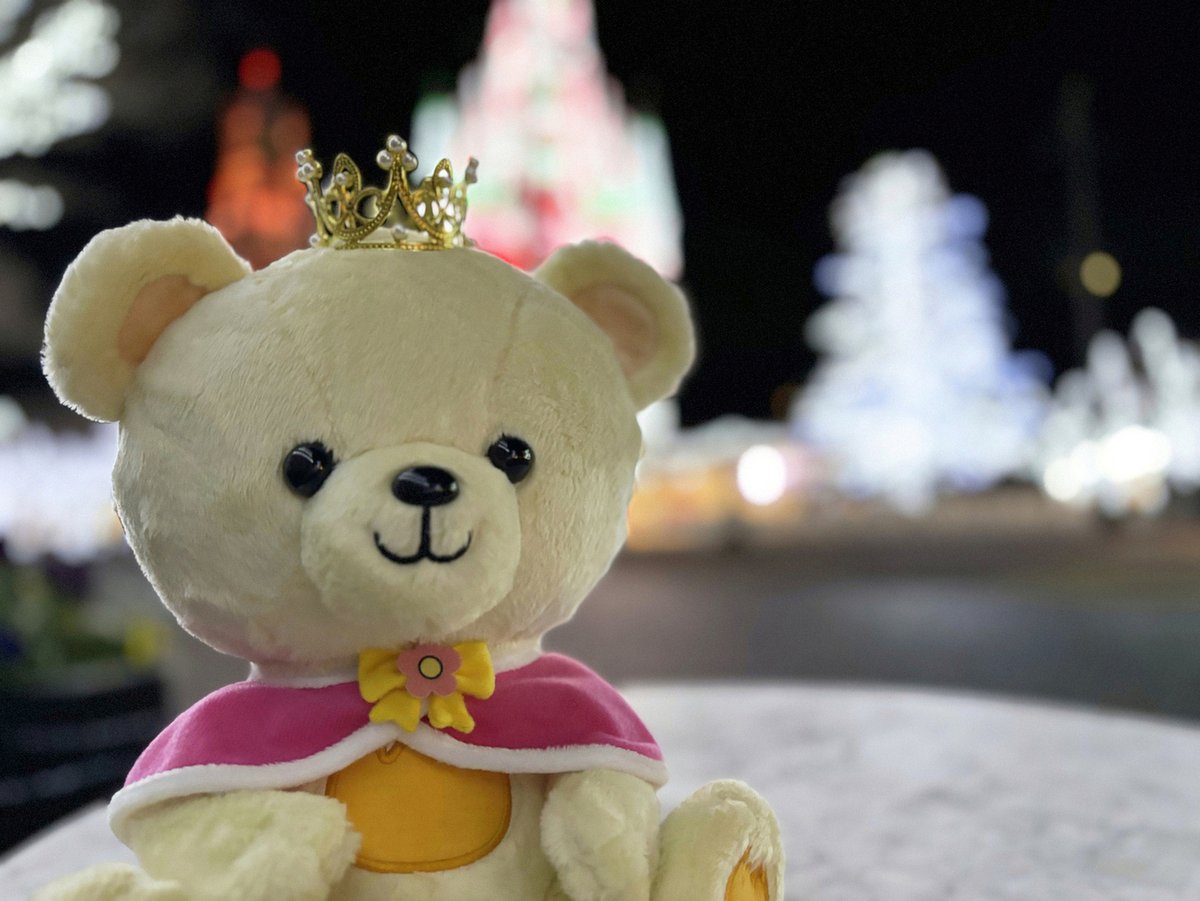 ╱ 🐻イルミネーションを楽しむ #ルークとルーナ 🐻 ╲ 煌めく光の街に