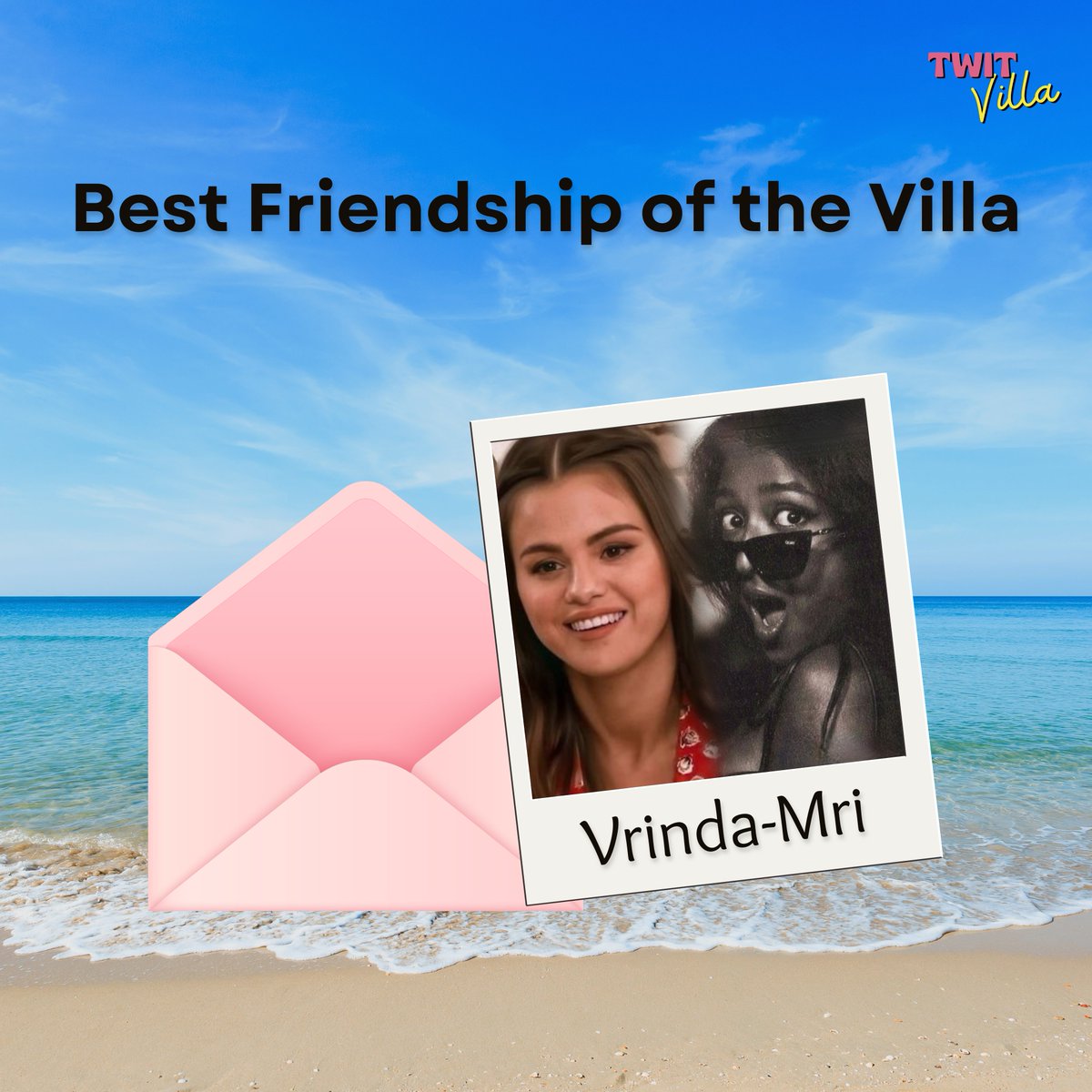 TwitVillaaX's tweet photo. And the results are out! Did your favourite win? 🤩   

Best Friendship of the Villa : @pourmewine__ &amp; @Mrinaaloo

#TitleWinner #TwitVilla #TwitvillaS1 https://t.co/gLxkvebj24
