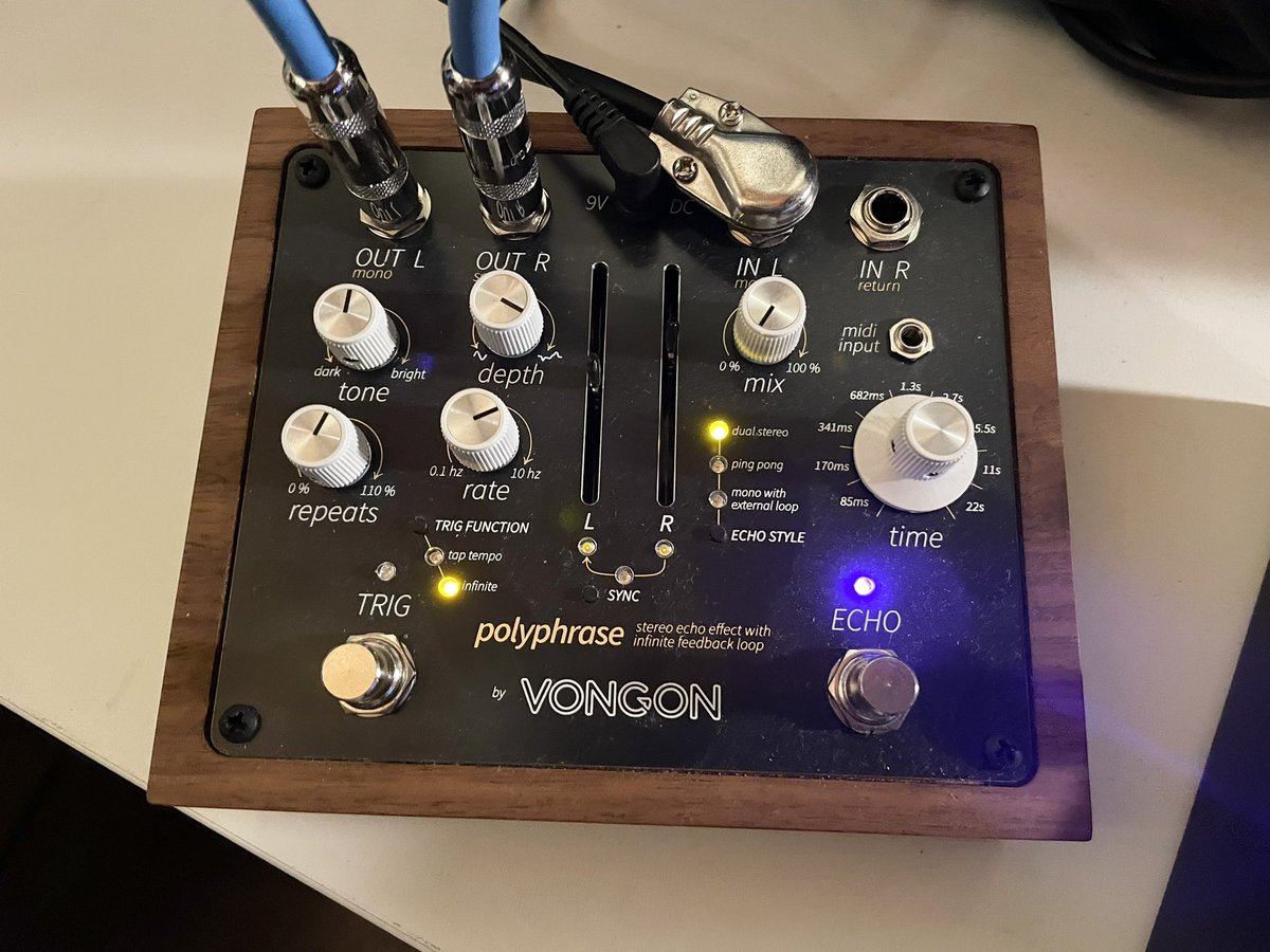 boutiquepedalny's tweet photo. クラウドバスター、スペースエコーRE-150からVongon Polyphrase へカスケード!
結果＝永遠の至福😇

https://t.co/bjqRjpYMSr

#delay #echo #analog #audio #stereo #feedback #loop #vongon #polyphrase #skychord #cloudbuster #roland #re150 #spaceecho  #エフェクター #ギター
#販売 #購入 https://t.co/HRCljOyTrB