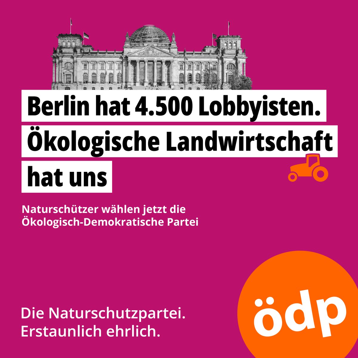 „Wir haben es satt!“ heißt es wieder am 20.1. in Berlin. Eine Bewegung von Landwirten, Umwelt-, Natur- und Tierschutzverbänden demonstriert gegen Agrarindustrie und Massentierhaltung und für eine Agrarwende. Die #ÖDP ist dabei. Ihr auch? @WirHabenEsSatt2
bit.ly/4aRap9Z