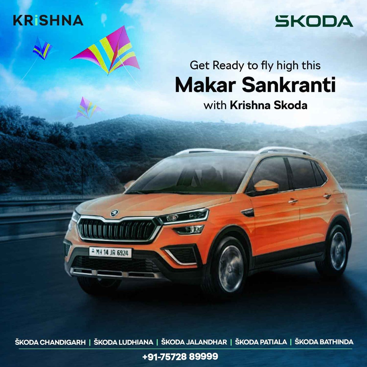 krishnaautosale's tweet photo. Soaring high on the wings of joy!
 Wishing you a Makar Sankranti filled with happiness, prosperity, and memorable drives with Skoda🌟🚘
. 
. 
. 
#makarsankranti #joyfulwinds #harvesthappiness #skoda #krishnaskoda #krishnaautosales https://t.co/EIkPyIaJkU