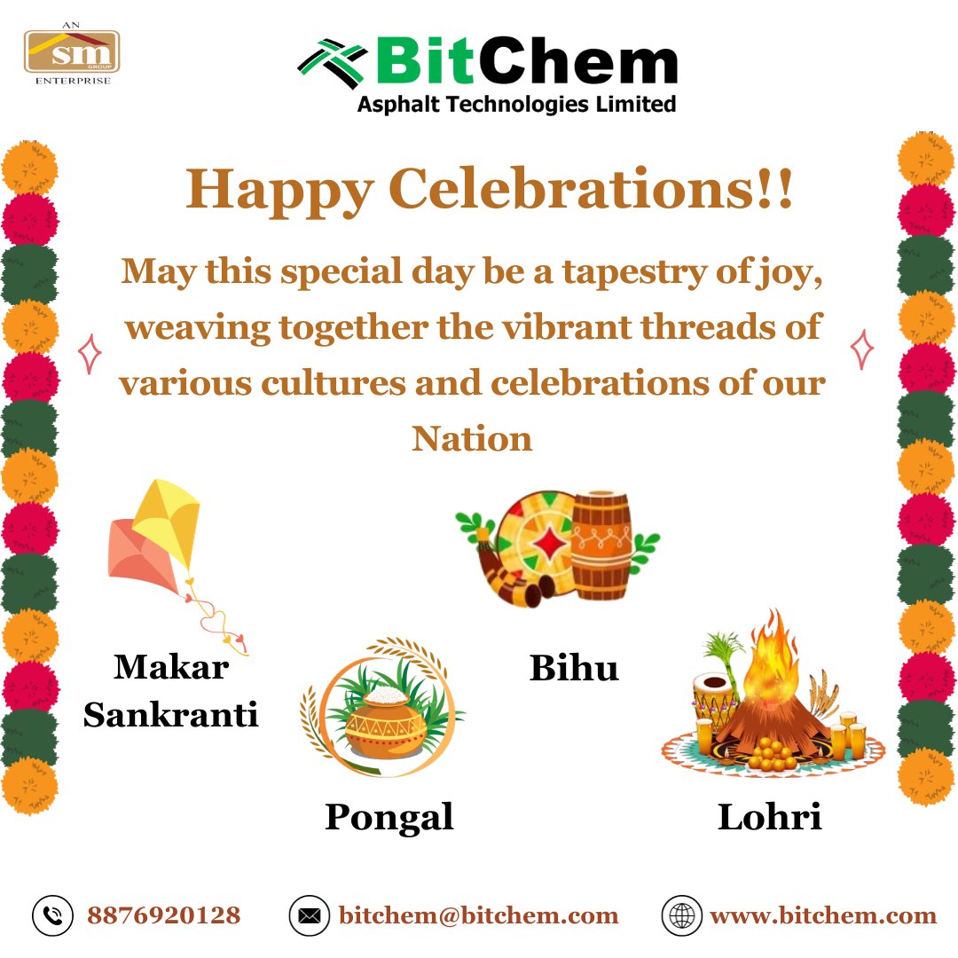 'May this special day be a tapestry of joy, weaving together the vibrant threads of various cultures and celebrations. Happy Celebrations!'

#maghbihu #lohri #makarsankranti #pongal #2024ready #bitchem