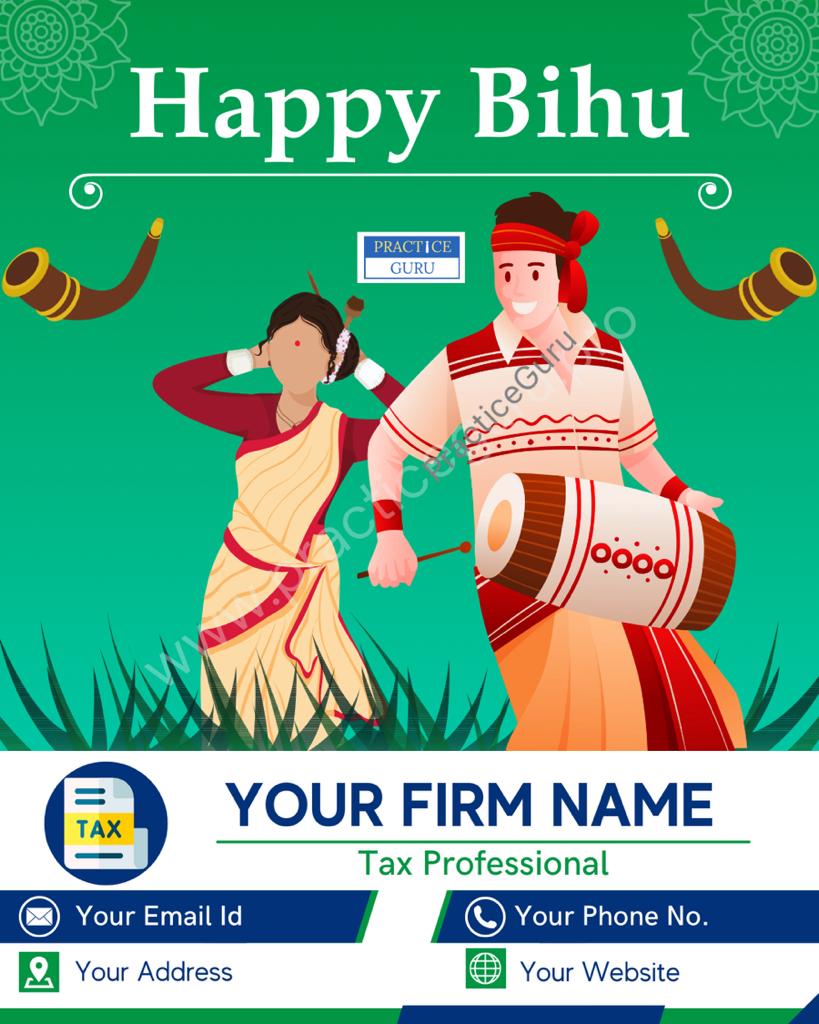 Wish your clients and followers #HappyBihu with #OneClickBrandingPosters. 

Build your Brand !!