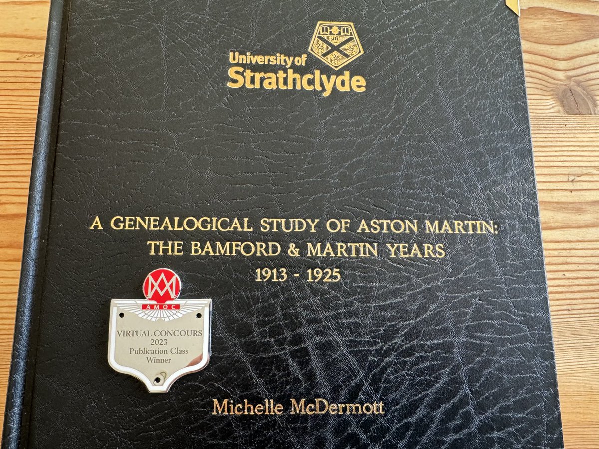 Good morning all #Astunday ⁦<a href="/astunday/">#Astunday</a>⁩ ⁦<a href="/ChelleMcDermott/">Michelle McDermott 🚙</a>⁩ just received her winning plaque for the 2023 virtual concours 🥳.   Super proud