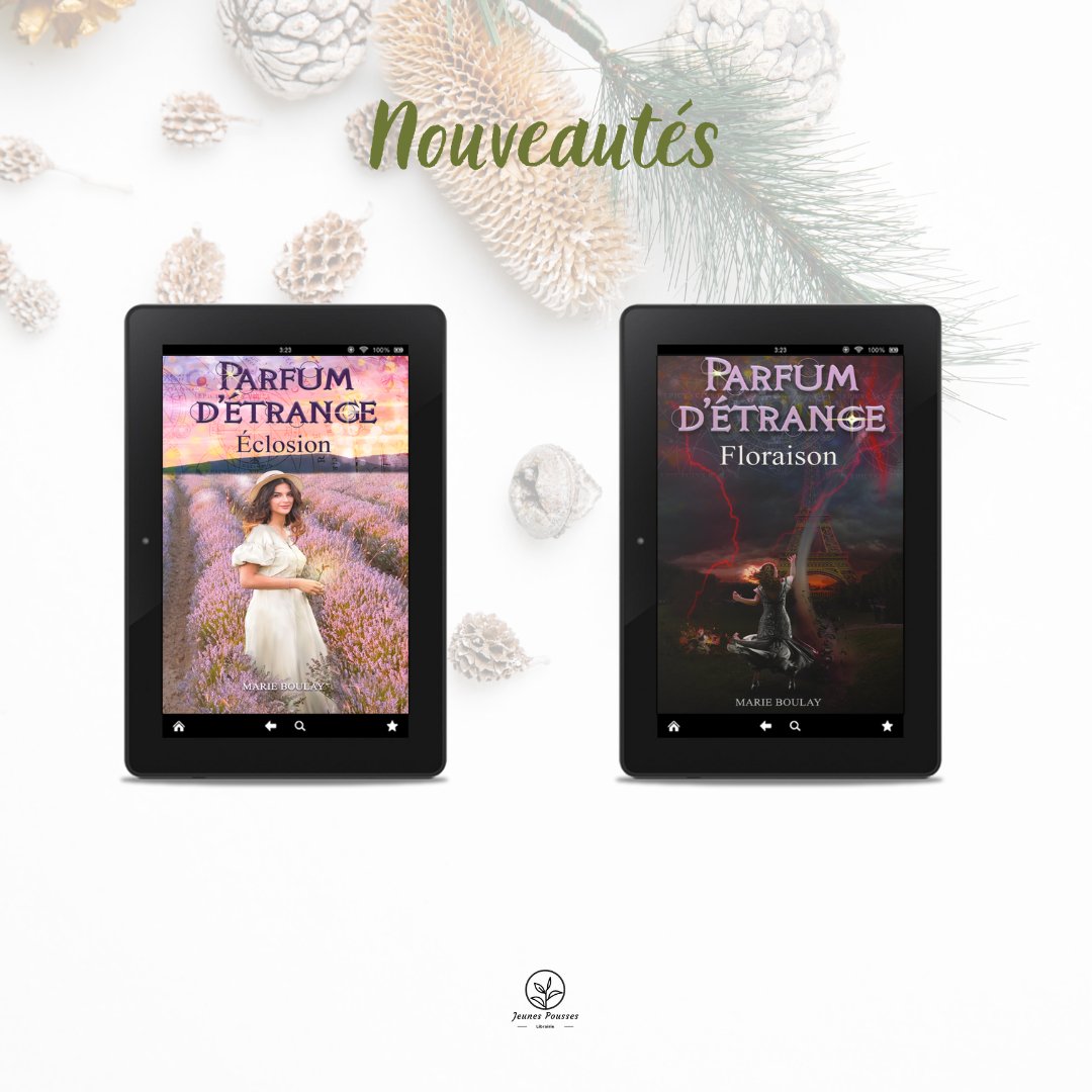 ✨Nouveautés✨

Les romans de Marie Boulay sont disponibles en ebook ! 🌱

Alors si vous aimez les mystères et que vous voulez découvrir un univers fascinant autour du parfum, n'hésitez pas à vous laisser tenter. 😎

🌱T1 : librairiejeunespousses.fr/produit/parfum…
🌱T2 : librairiejeunespousses.fr/produit/parfum…