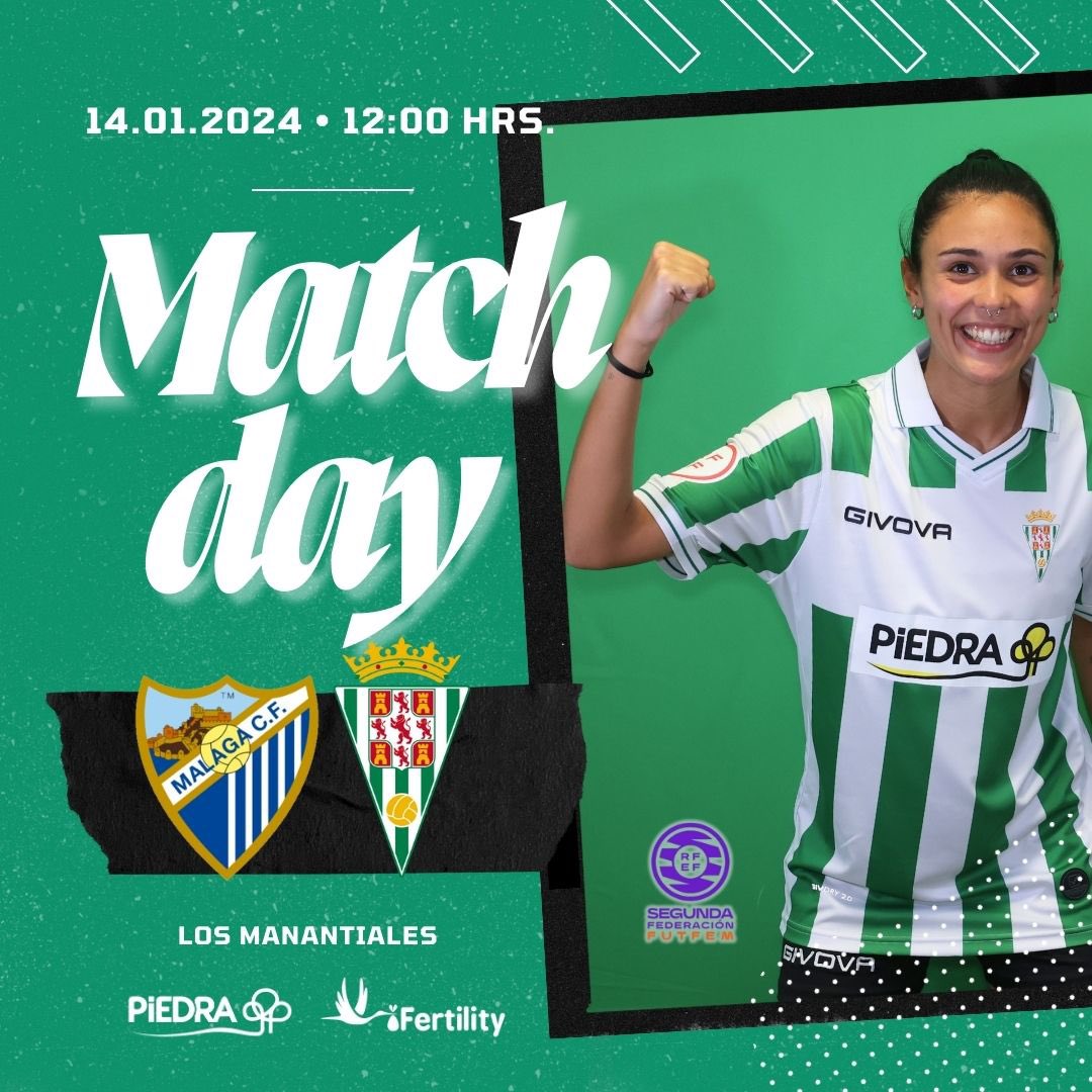 CordobaFemenino's tweet photo. ⚽️ 𝗠𝗔𝗧𝗖𝗛 𝗗𝗔𝗬 💚

1️⃣6️⃣ JORNADA
ℹ️ Segunda Federación #𝗙𝘂𝘁𝗙𝗲𝗺
🆚 @MalagaCFemenino 
⏰ 12:00 hrs. 
🏟️ Los Manantiales 
🎥 @RFAF_tv 

#𝗖𝗖𝗙𝗙𝗲𝗺 ⚪️🟢 https://t.co/8LhBs02IwY