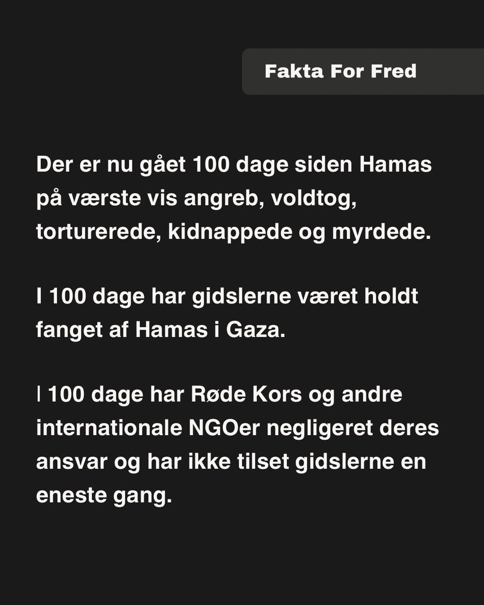FaktaForFred's tweet photo. 100 dage 💔

#faktaforfred #fred #demokrati #mangfoldighed #bringthemhomenow #hamasisisis #freegazafromhamas #freepalestine https://t.co/xtHzT63ZW7