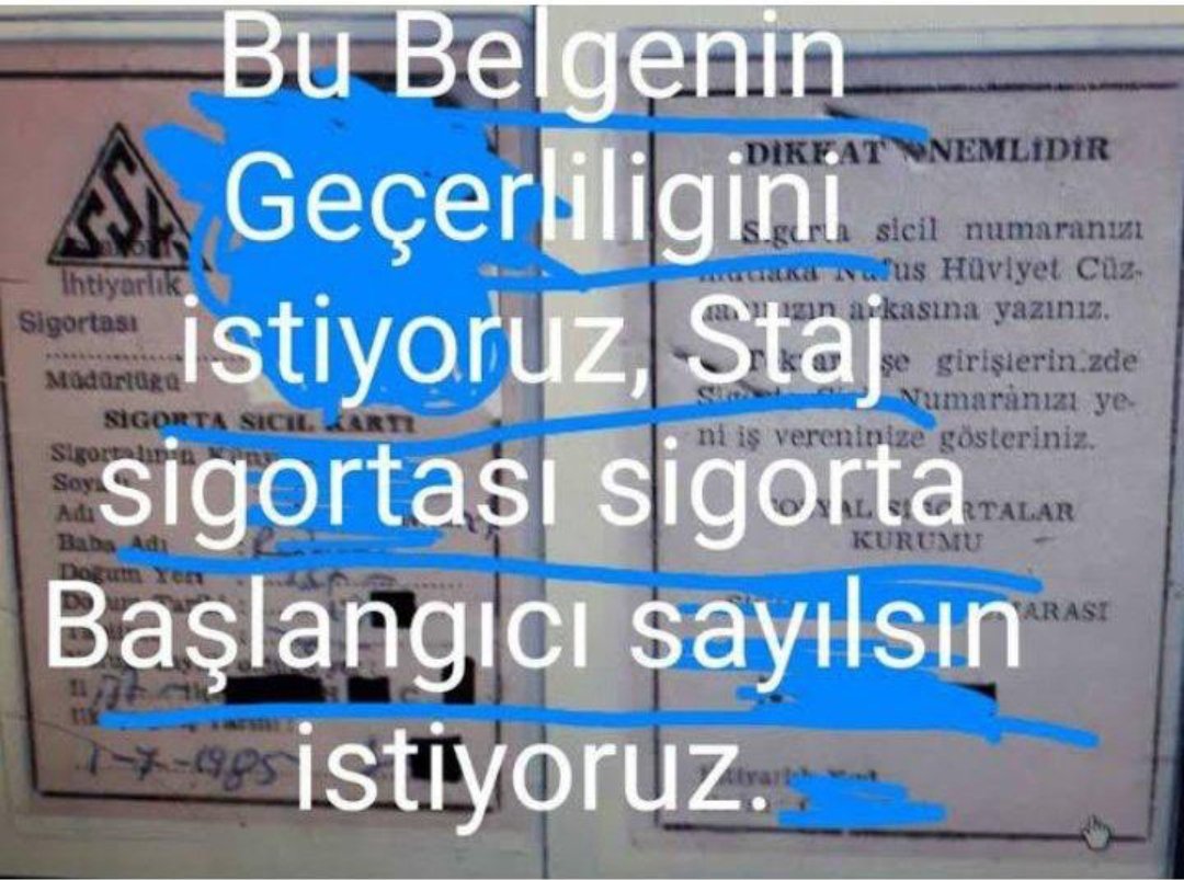 HasanANIL119719's tweet photo. 3308 yasasındaki adil olmayan ve mağduriyet yaratan bu uygulamanın değişmesinii, staj giriş tarihimizin Ssk başlangıcı olmasını iu
@RTErdogan
@celal_adan
@akbasogluemin
@dbdevletbahceli
@isikhanvedat
@_cevdetyilmaz
@memetsimsek
#StajyerÇırakBeklemektenBıktı https://t.co/OI8S2MtDeC