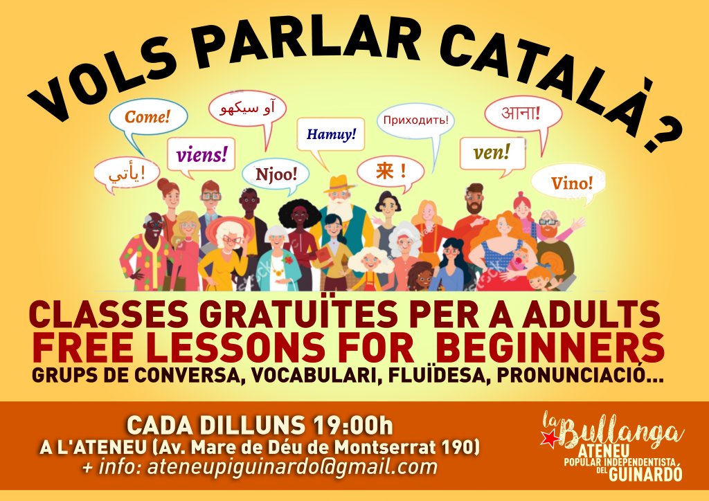No m'atreveixo però... Ningú se m'adreça en català perquè...Tinc poc temps i em fa vergonya...
Vine al curs de conversa i intentem-ho junts. Cada dilluns 2 nivells a l'<a href="/AteneuG/">Ateneu Guinardó La Bullanga</a>