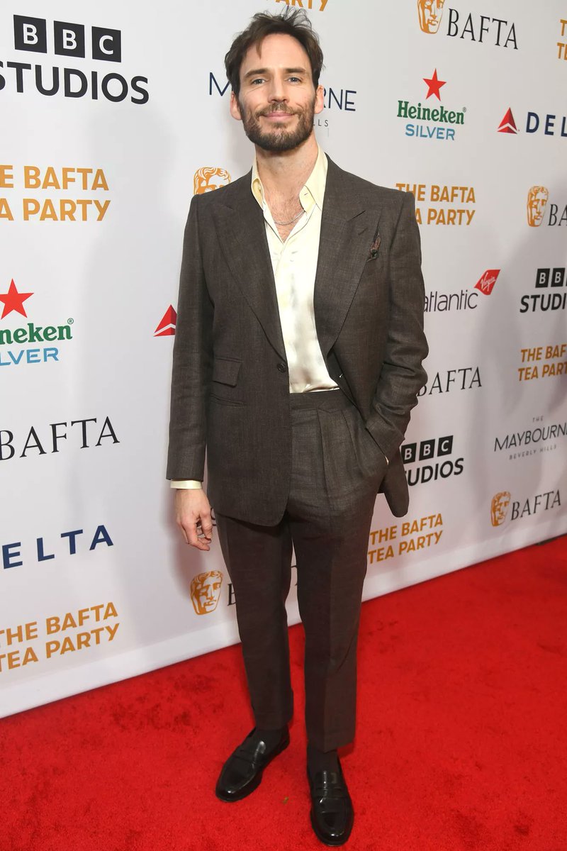 .@samclaflin at the #BAFTATeaParty