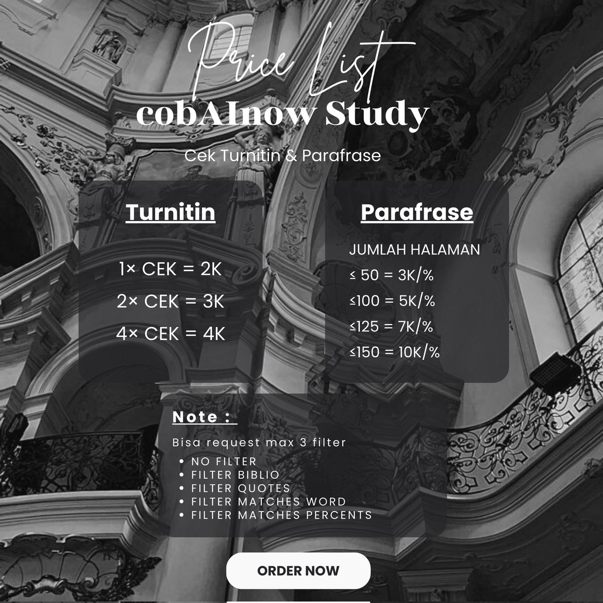 Icemla_'s tweet photo. @g1rIbIogging Open jasa cek Turnitin ✨
💌 Fast respon https://t.co/OejewiXKoE

#zonauang #zonajajan https://t.co/3eDvdHn7NQ