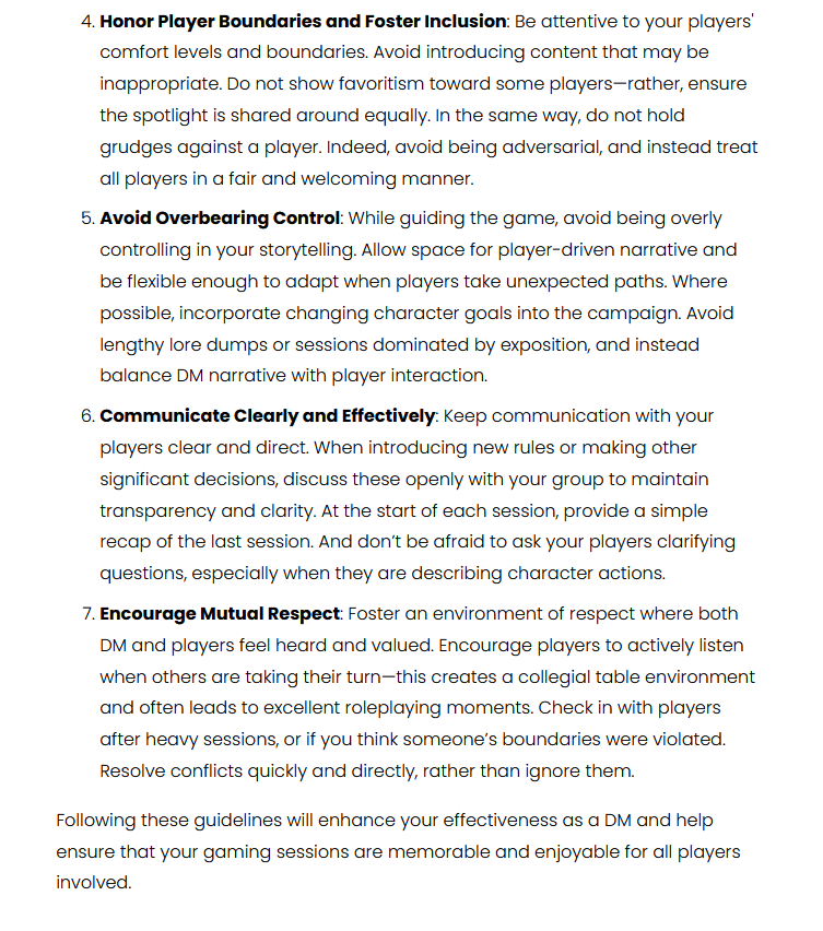 Thank you to everyone who responded to my question about Dungeon Master etiquette. I've tried to condense the information down into seven golden rules. I hope you find them useful! #dnd