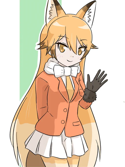 けものフレンズ キタキツネ! 寒いとなんか描きたくなる #けものフレンズ3 #キタキツネ