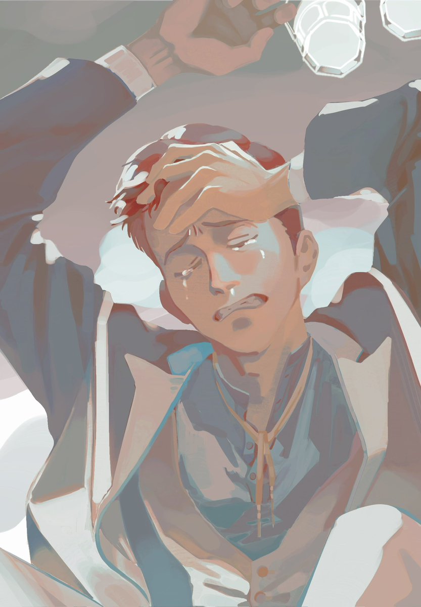 11selfexile's tweet photo. Someone’s crying  now🤫

#GoodOmens #GoodOmenFanArt #Crowley https://t.co/OkZsMB2lLA
