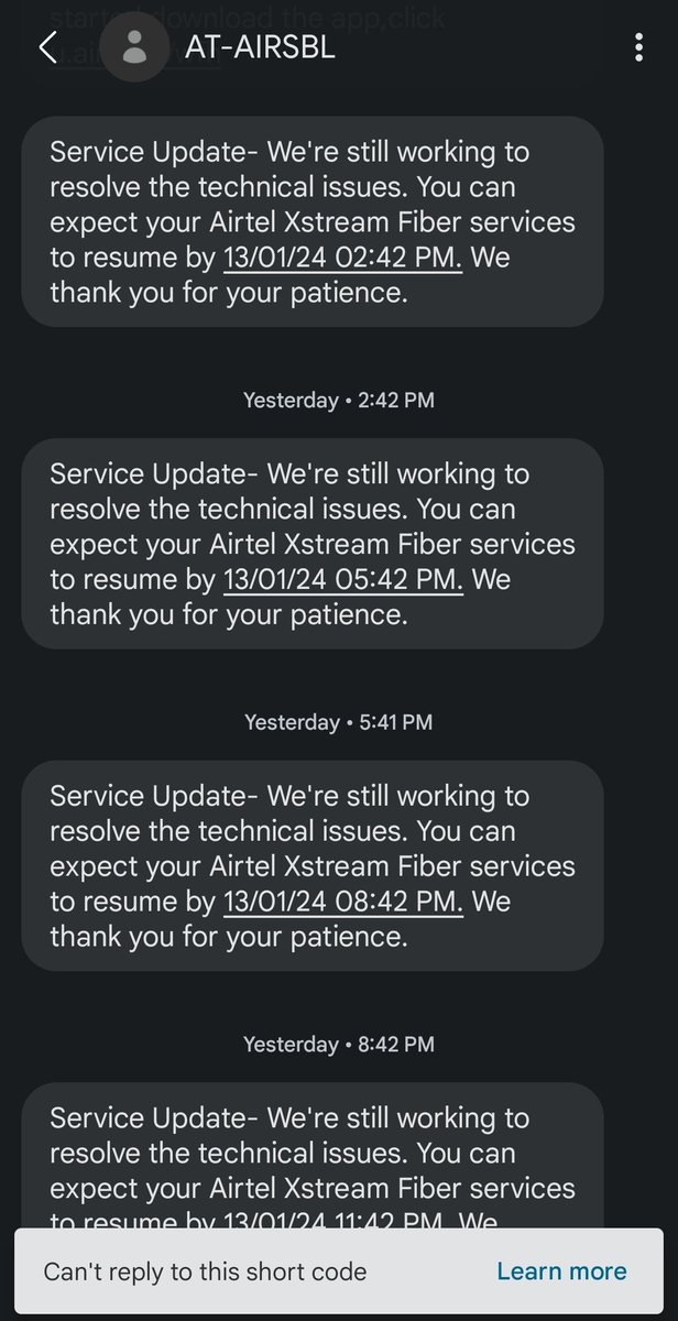 1/2
First time using Airtel WiFi, 2 days since setup & still no service. Technicians left without info, no responses. Deposited ₹3000+, no service yet. Feels like a scam. Tried other ISPs, opted for Airtel, but it's much worse. #AirtelWiFi #NoService #ScamAlert #Chennai #airtel