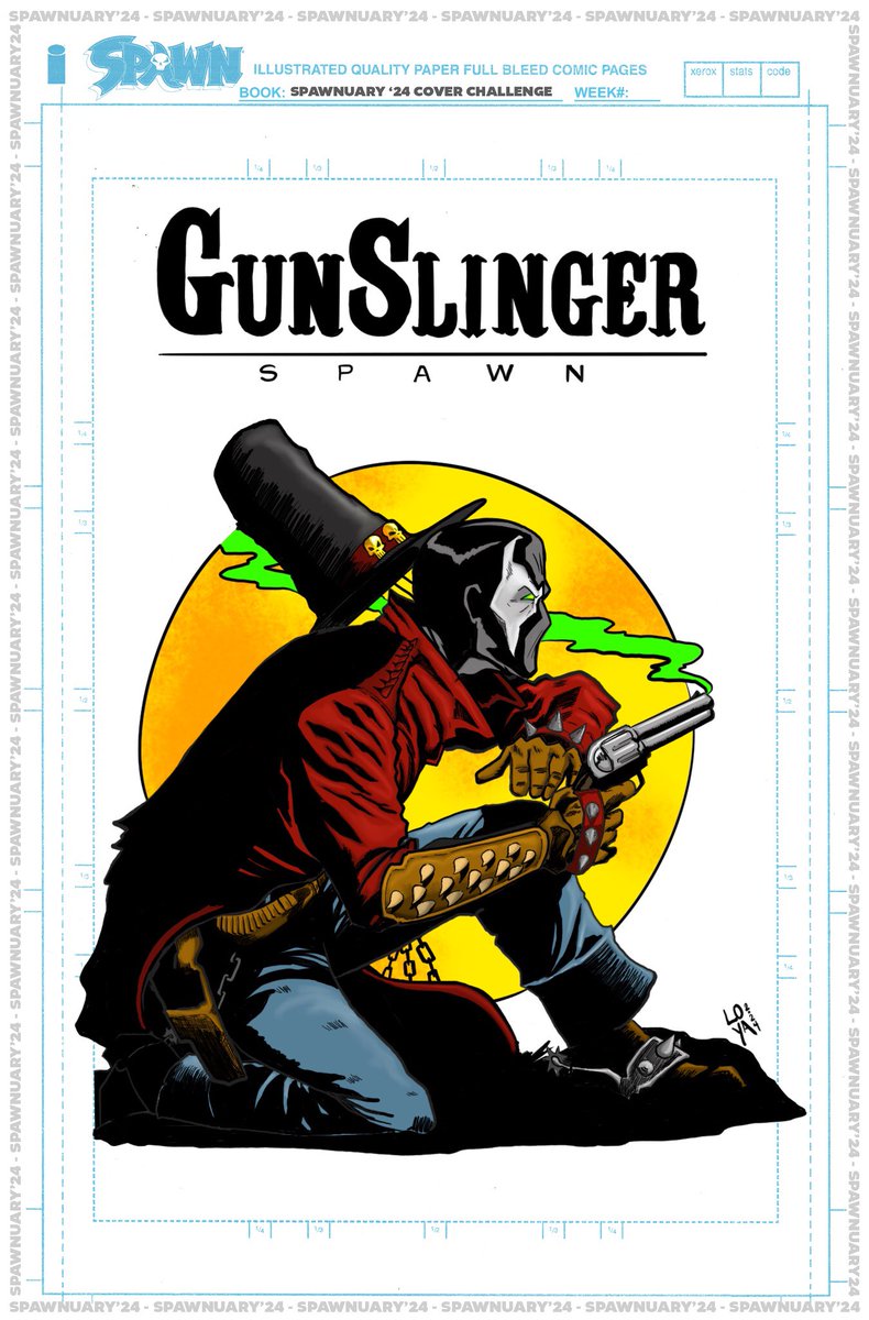 ComixDloya's tweet photo. Drawing #gunslingerspawn was a fun one! 
#spawnchallenge #spawnuary @Todd_McFarlane @McFarlaneComics https://t.co/ppKwFgFJkl
