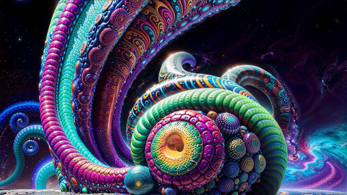 GM 🪐
Happy Sunday ❤️‍🔥

“Mindful Coil”
Mindful Coil weaves through the cosmic consciousness, a coil of wisdom entwined with the universe.
——
#QuantumHelix collection for open minded people 🙏