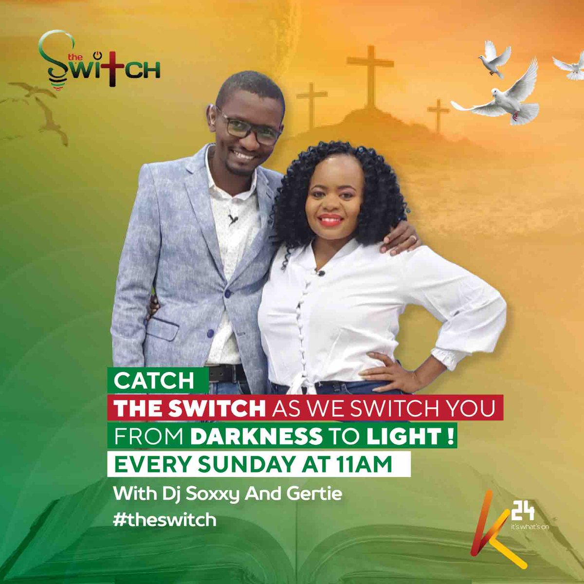K24Tv's tweet photo. Join us for a fantastic music and dance on #TheSwitchK24, broadcasting from now on @K24Tv. Brace yourselves for an incredible time. Sending blessings to each and every one of you. @Djsoxxy https://t.co/8jzOIxA9cE