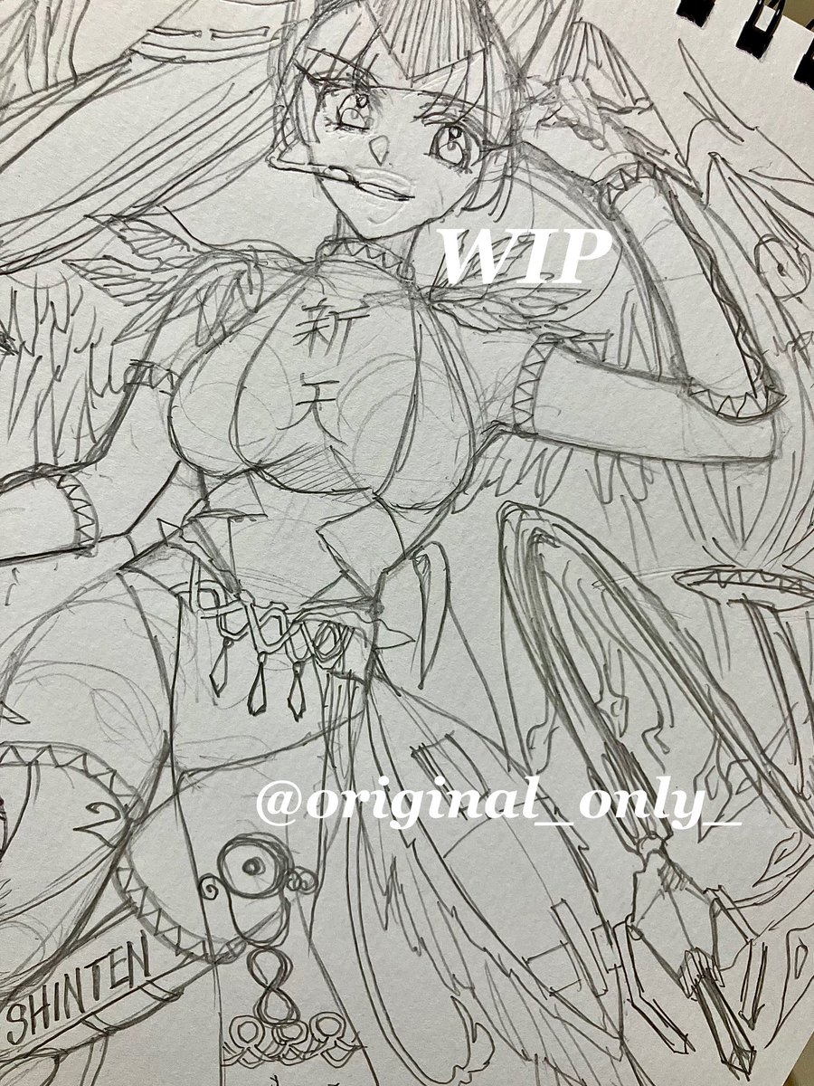 pixivリクエスト進捗
アナログラフまで✍
#wip #wipart #ラフ 