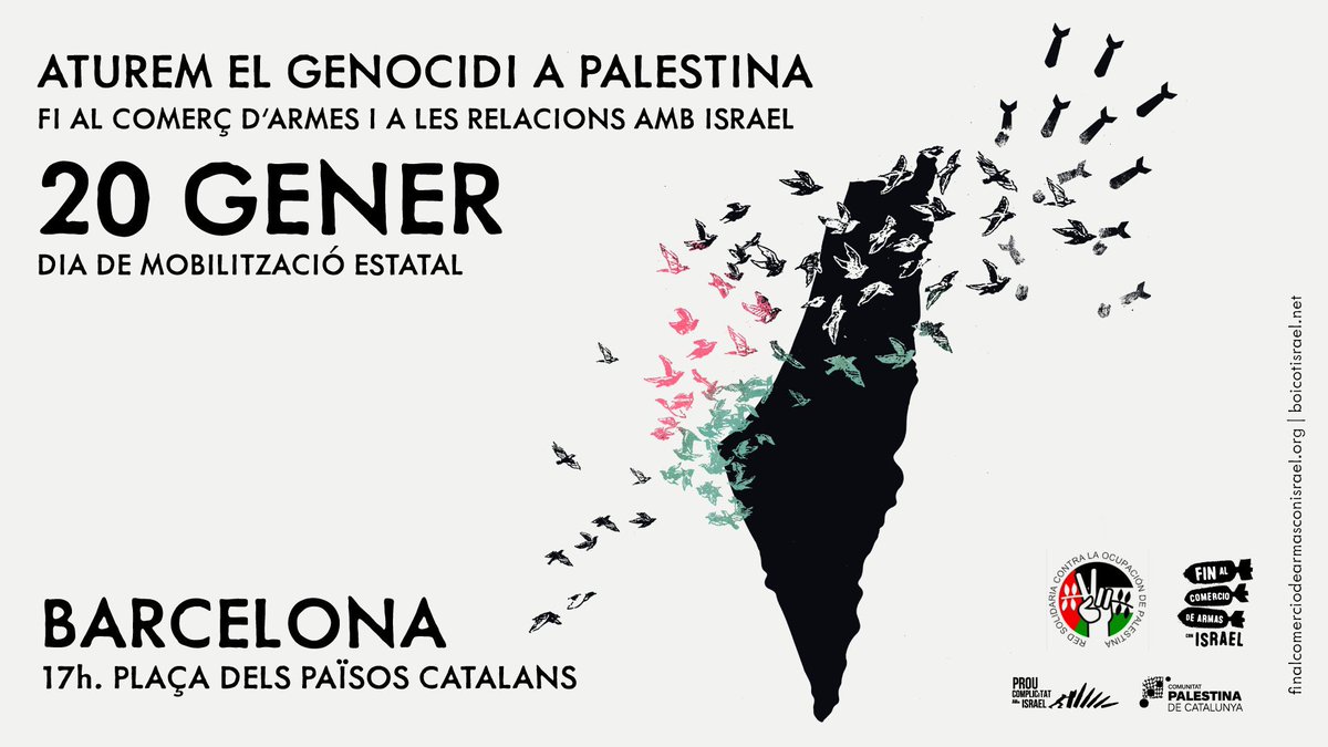 AE_LHospitalet's tweet photo. Dissabte vinent hem de ser-hi totes a les manifestacions en suport a Palestina. ✊🏽🇵🇸

🔴 BCN 
📌 Plaça dels Països Catalans
⏰ 17h

#AturemElGenocidi #ProuComplicitatAmbIsrael https://t.co/iFQ4beH3LJ