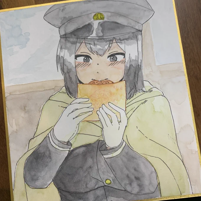 麒麟焼き食べる丸