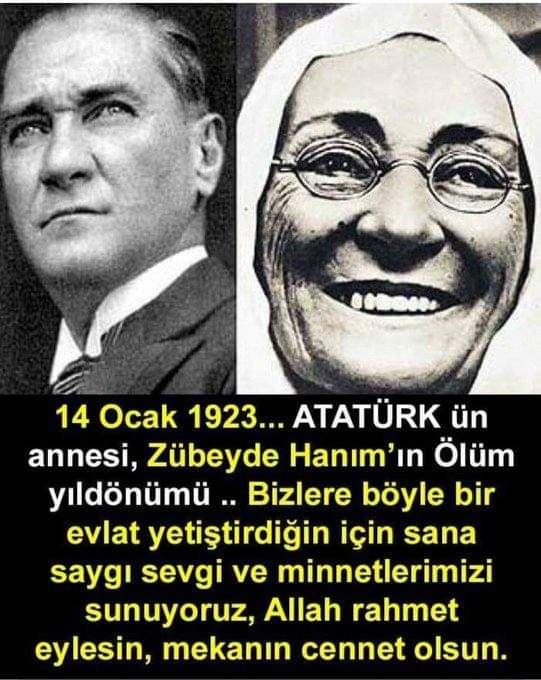 #MustafakemalAtatürk'ün annesi #ZübeydeHanım'ın ölüm yıldönümü kendisini saygı sevgi ve minnetle anıyorum. 
Böyle bir evlat yetiştirdiği için saygıyla eğiliyorum🙏