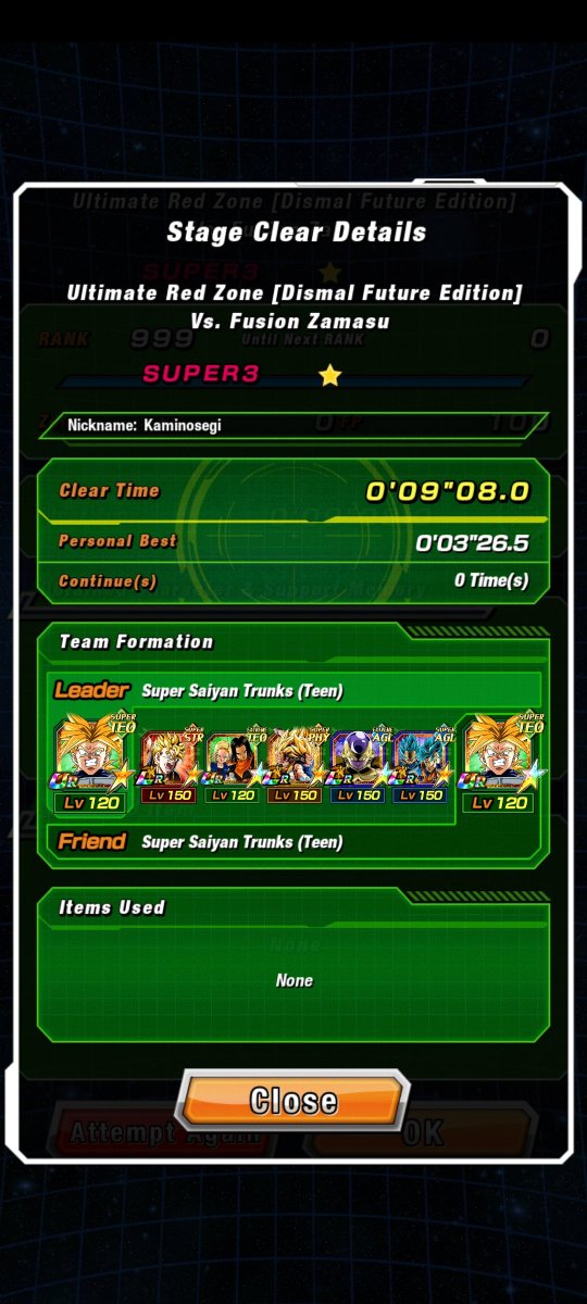 O ye I did this yesterday might as well post it here too. My trunks is 55%, future gohan 79%, z duo 90%, agl vb 69%