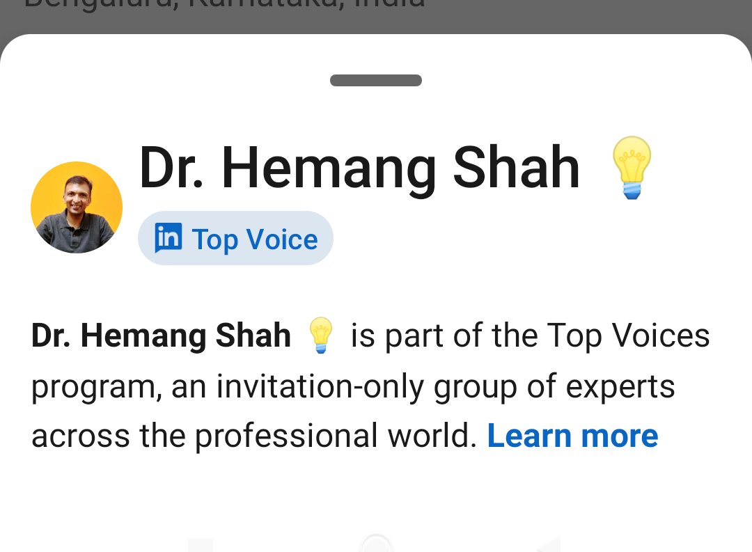 Earlier this week, LinkedIn gave a pleasant surprise by adding me to their Top Voices program. Social Media can help us for our professional growth and learning. A few friends have asked on my best practices. I cover them in this article. open.substack.com/pub/hemangshah…