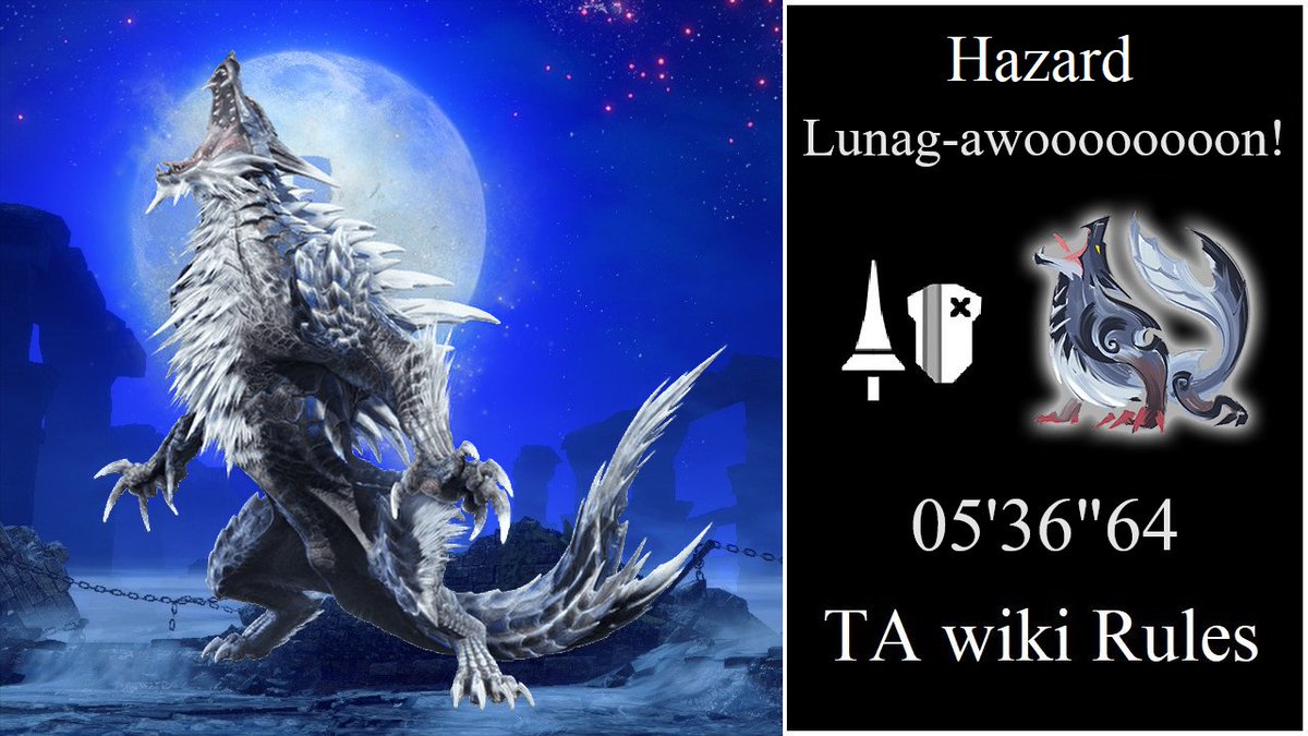 Present_Legiana's tweet photo. 【MHR:S NS】烈禍襲来：オオォオォオーン！ ルナガロン ランス ソロ 05'36"64 TA wiki Rules

お久し投稿。デカ個体なのも許せるくらい楽しいクエでした。もう通常行動のルナガロンには戻れない。
https://t.co/w1jdfHhmNF https://t.co/bJT2Hxt9vt