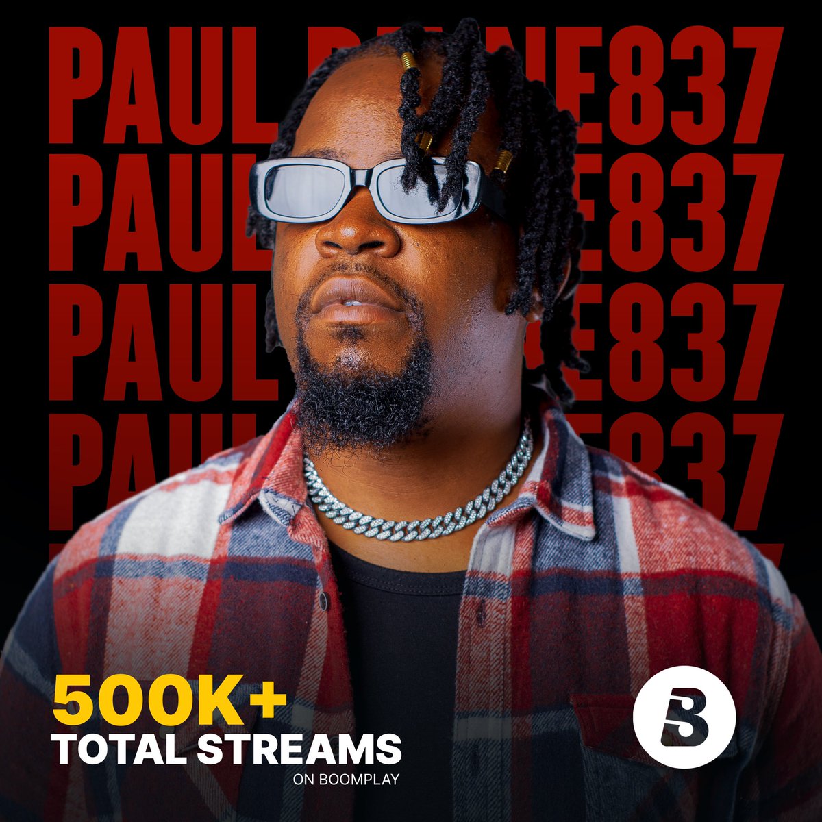 Half a MILLION streams on @BoomplayMusic 🎉 Thank you for the amazing support and love. 🫂 Music connects us all. Let’s aim for a MILLION next. More music coming in 2024! 🙏🏾❤️ #PaulPayne837 #BeOfficial
