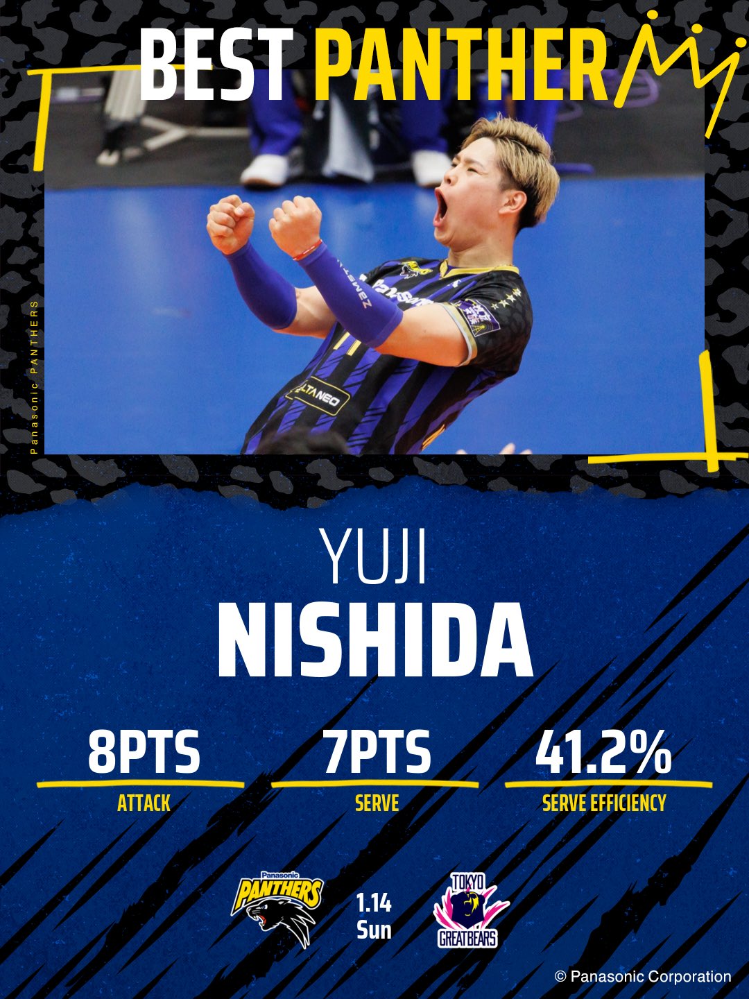パナソニックパンサーズ　プロ選手着用　激レア　XLサイズ パナソニックパンサーズ プロ選手着用 激レア XLサイズ