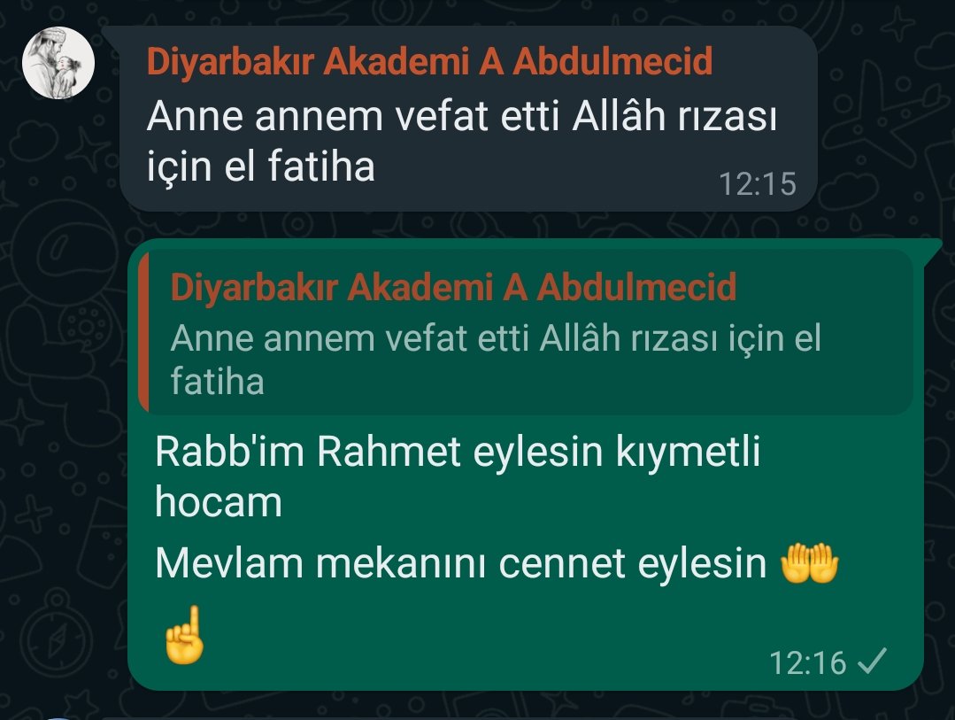 “İnnâ lillâhi ve innâ ileyhi raciûn.”

Çok yakın dostumun anneannesi vefaat etti.

Ruhuna 1 Fatiha okur musunuz ?
____________________________________
#deprem
#FulyaÖztürk
#hepsiburadaboykot