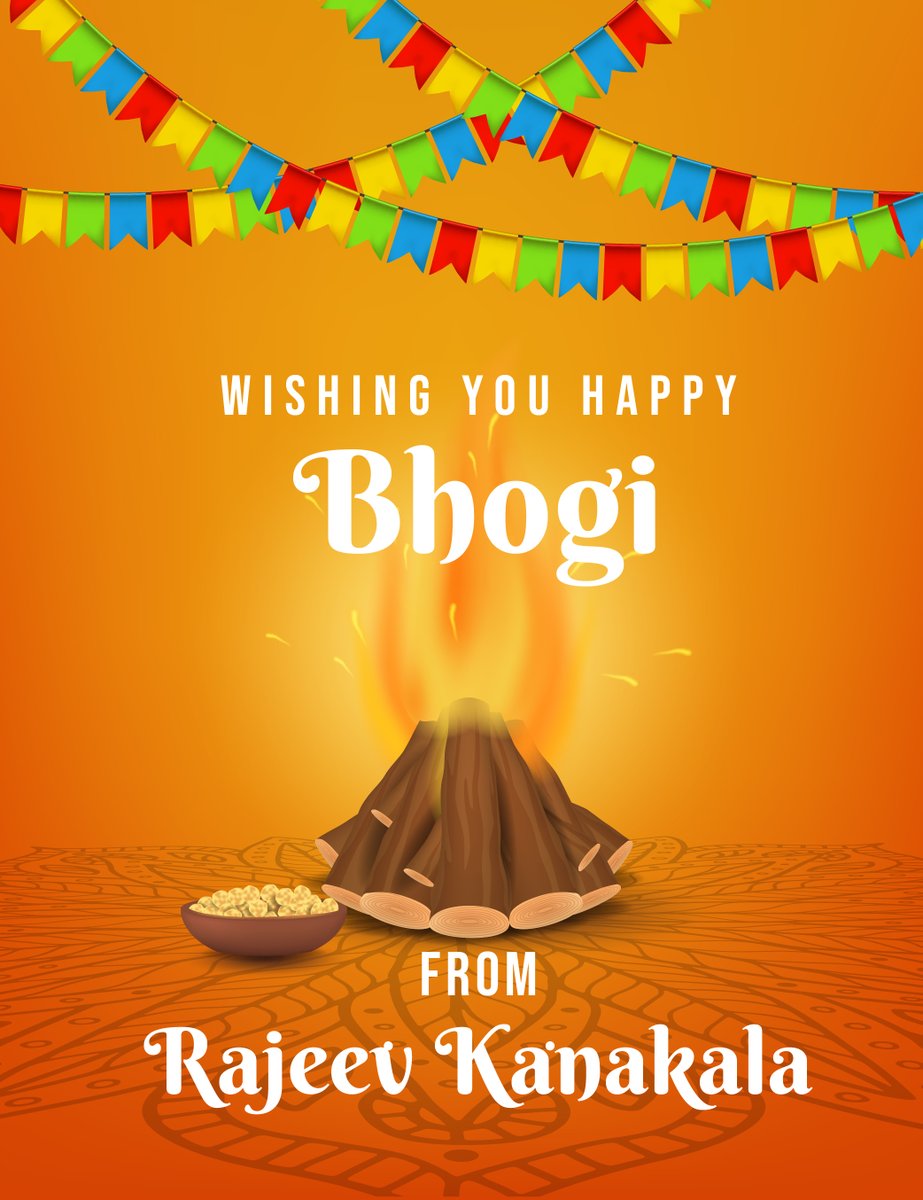 Wishing you and your loved ones a joyous and prosperous Bhogi! May this festival bring warmth, happiness, and abundance into your lives. #HappyBhogi