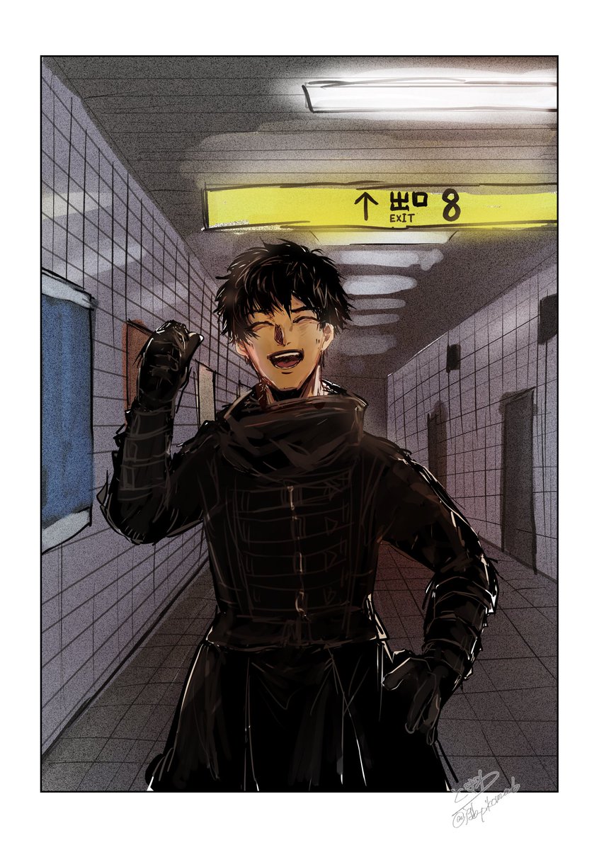 jgb_pikoma6's tweet photo. 例の出口パロ

「待ってたんだ他のみんなは先に行った」

「何してんだ早く行こう四号」

（引き返せ引き返せ引き返せ） https://t.co/odvcwoUNwP