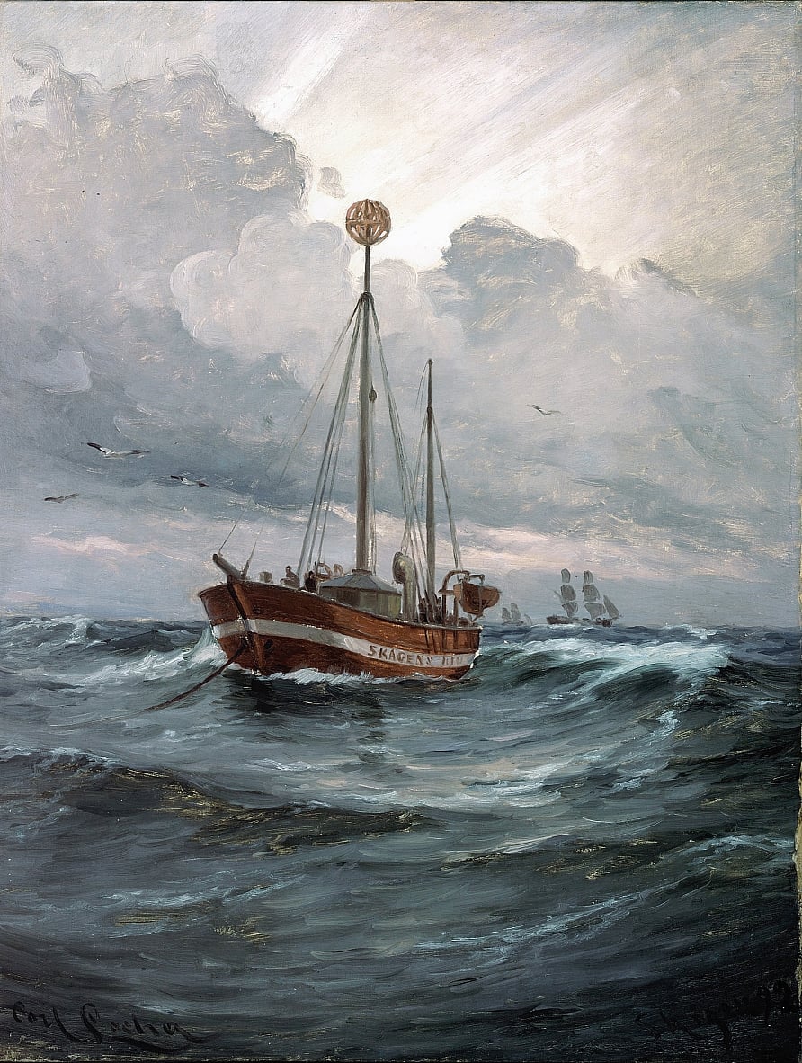 WilhelmGustloff's tweet photo. Carl Ludvig Locher
Das Feuerschiff von Skagen Reef
1892 https://t.co/CillrHBJ02