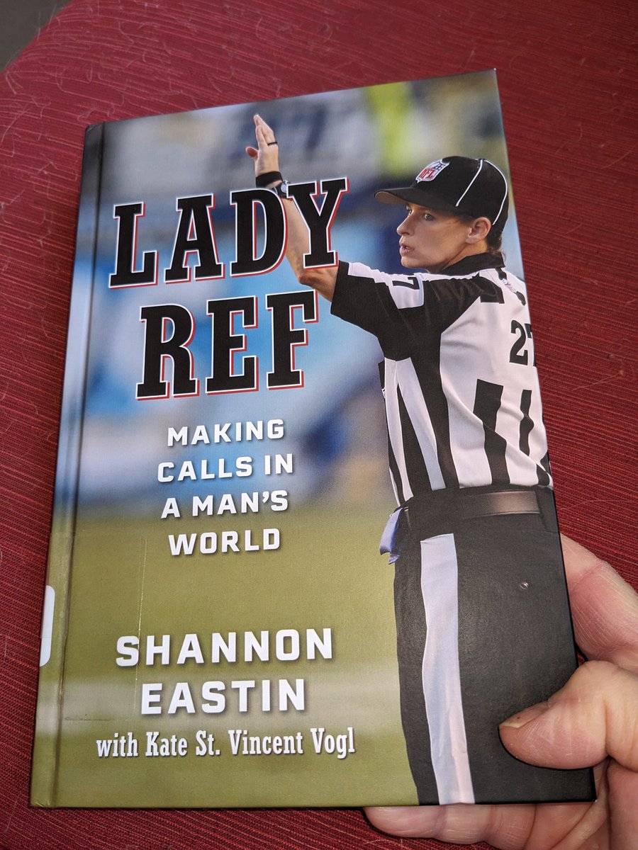 Hbwlibrary's tweet photo. 💥🏈 Broader than #Gronk 's shoulders! Deeper than #Eagles defensive line! LADY REF is #memoir of THE first female referee in #NFL Co-author @katevogl makes it FAST PACED, powered by 🏈 action, adrenaline, insights on #NFL, #Labor. Readers YA &amp; up: take 🏈 season into #overtime! https://t.co/AGtoaCfJEW