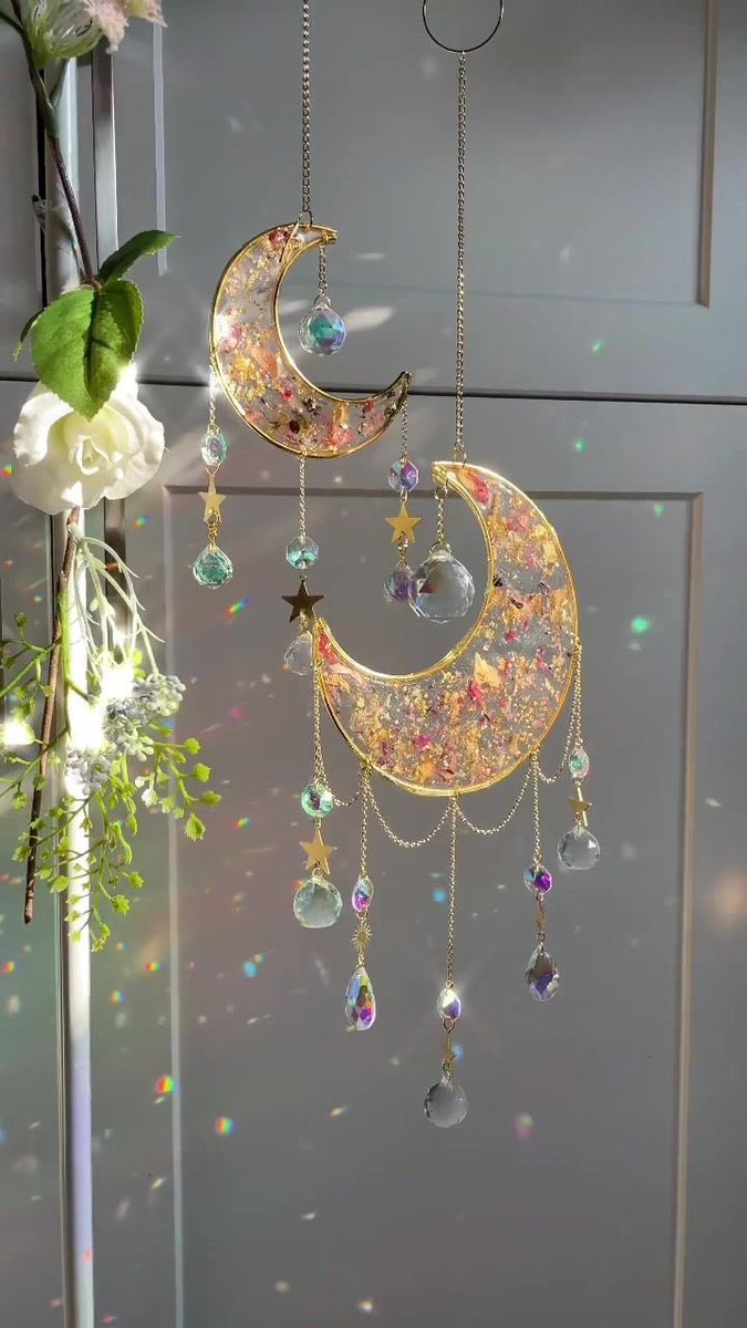 Moon shaped wind chimes 🌙