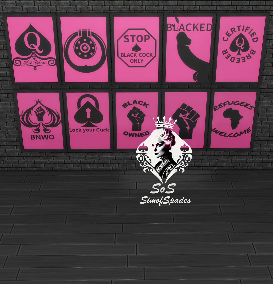 SimofSpades's tweet photo. SoS Interracial notices ♠️ 2.0 Sims 4

✅ 30 different swatches in total! (10 old, 20 new!)
✅BGC
✅Playtested

Download link: https://t.co/xgC6ZGsmcB

#sims4nsfw #Qos #Queenofspades #BBC #Cuckold #Cuckolding #BNWO #Blacked #Blackedraw #Hotwife #wickedhwims #Sims4adult #chastity https://t.co/5MS1KxR6Wg